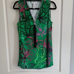 Joseph Ribkoff Mint and Pink Top